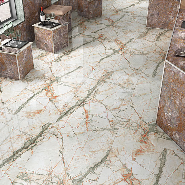 Tile sample racks at SMC showroom